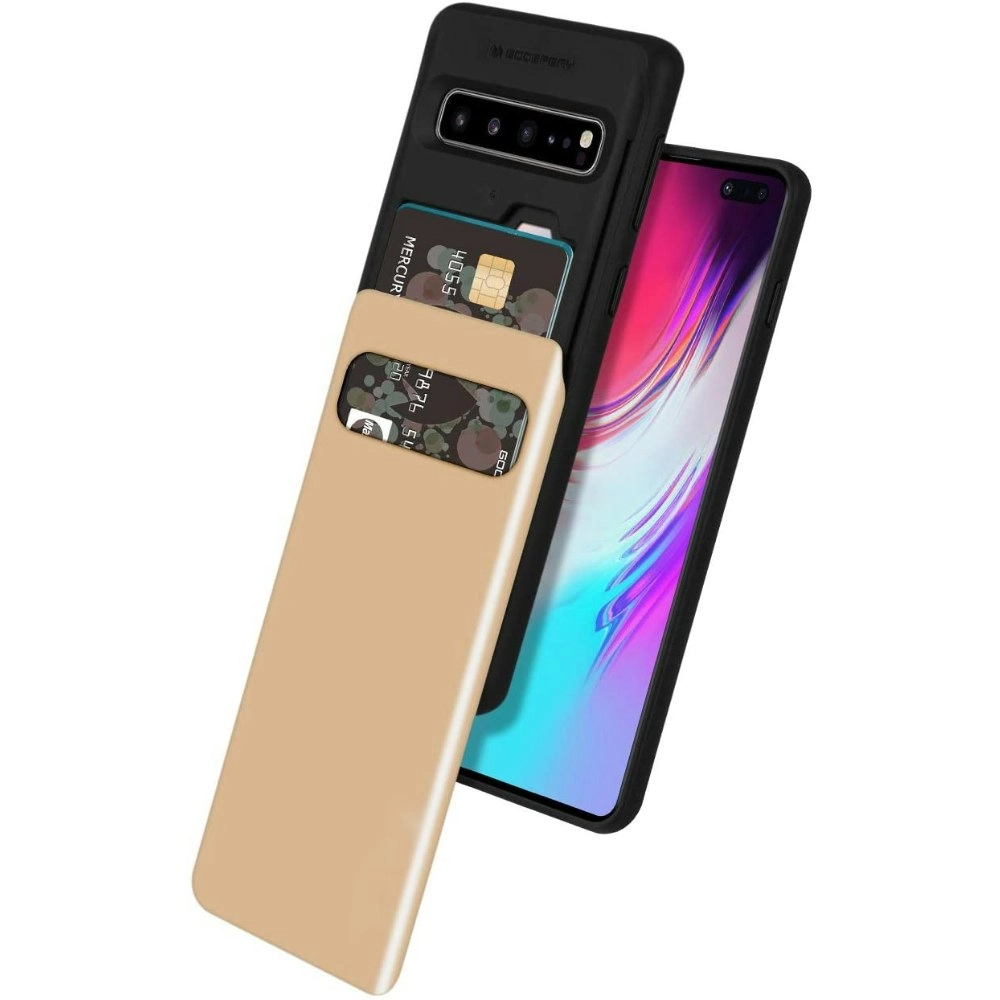 Sky Slide Bumper Case with Card Slot for Galaxy S10+ 6.2" - Gold