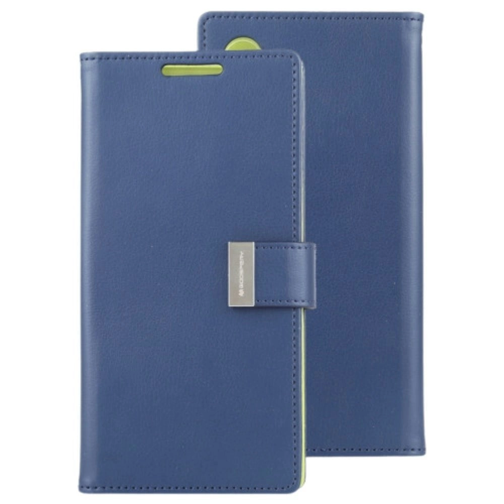 Goospery Rich Diary Book Case for Galaxy S21 Ultra 6.9" - Navy