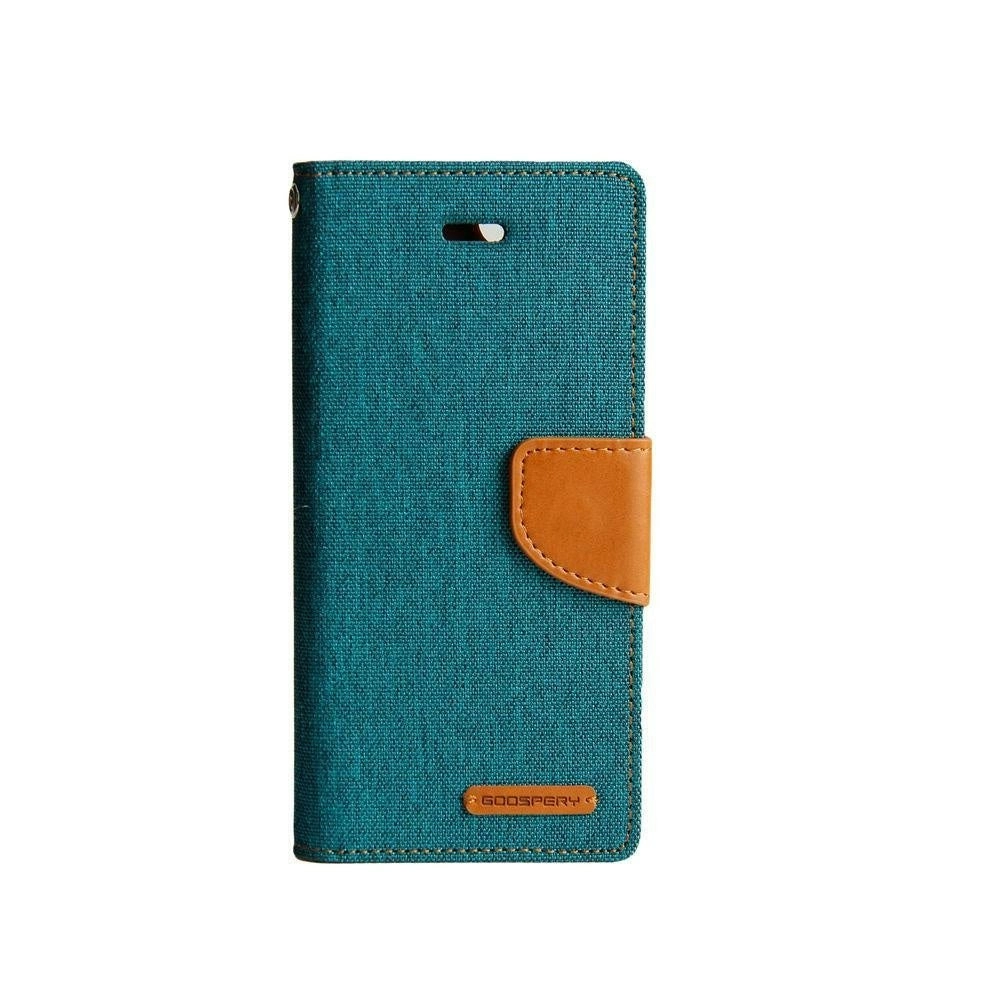 Goospery Canvas Book Case For Galaxy S22 6.1" - Green