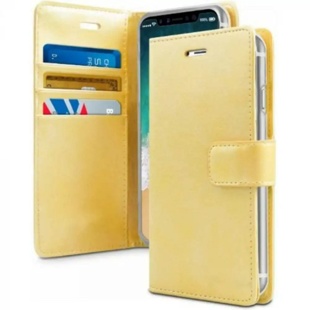 Bluemoon TPU Book Case For Galaxy S9+ 6.2" - Gold