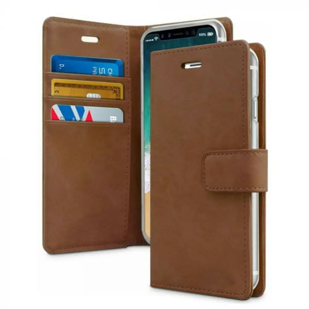 Mansoor Diary Case With Card Slot For Galaxy S10e 5.8" - Brown