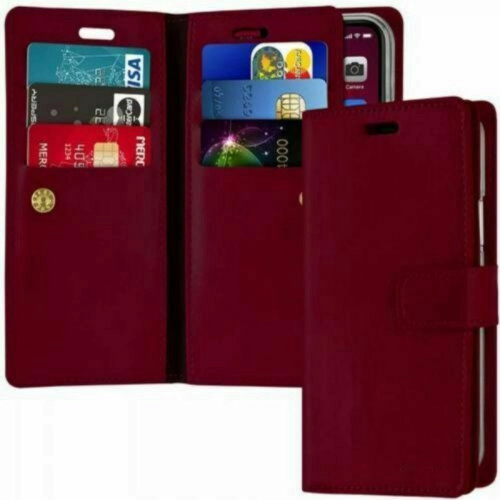 Mansoor Diary Case With Card Slot For Galaxy S10e 5.8" - Maroon