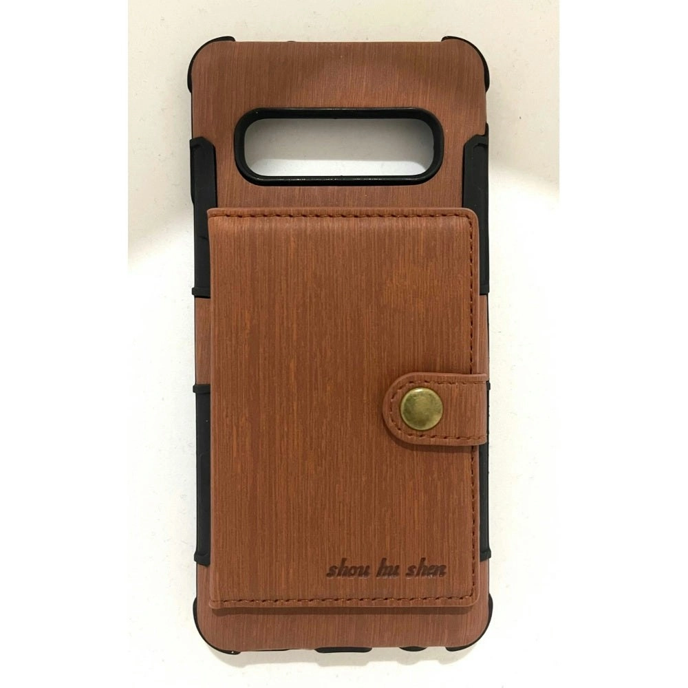 TPU Case With Slot For Galaxy S10 - Brown