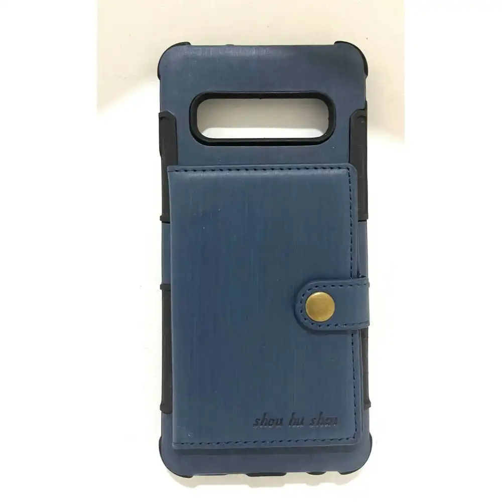 TPU Case With Card Slot For Galaxy S10 - Navy