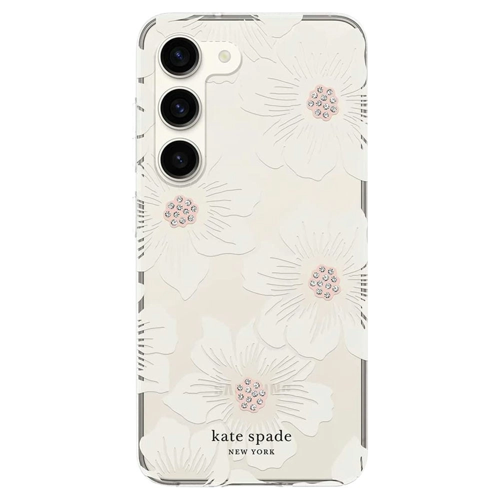 Kate Spade New York Protective Hardshell Case for Galaxy S23+ -Hollyhock