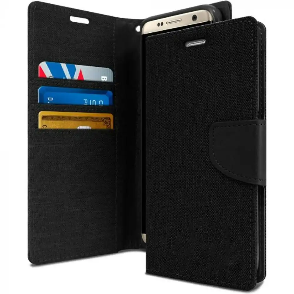 Canvas Book Case For Galaxy S22 - Black