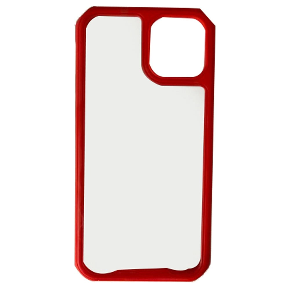 Hard Clear Case for iPhone 12 Pro Max 6.7" - Red