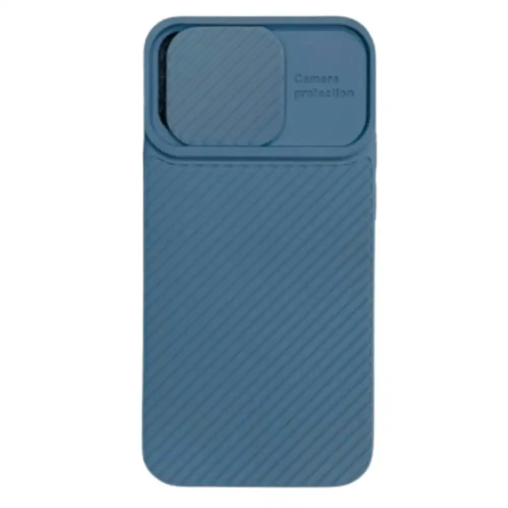 Slide Lens Camera Protection Case for iPhone 12 Mini 5.4" - Blue