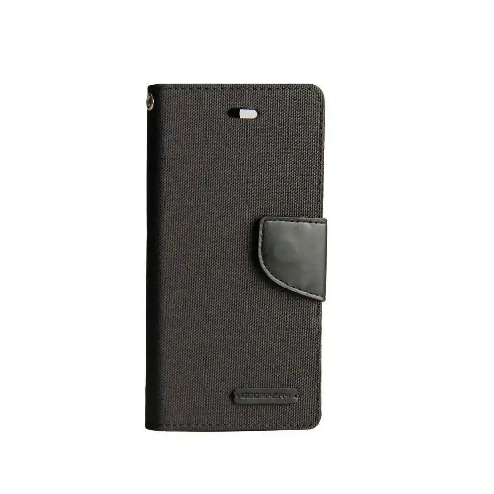 Goospery Canvas Book Case for iPhone 13 Pro 6.1" - Black