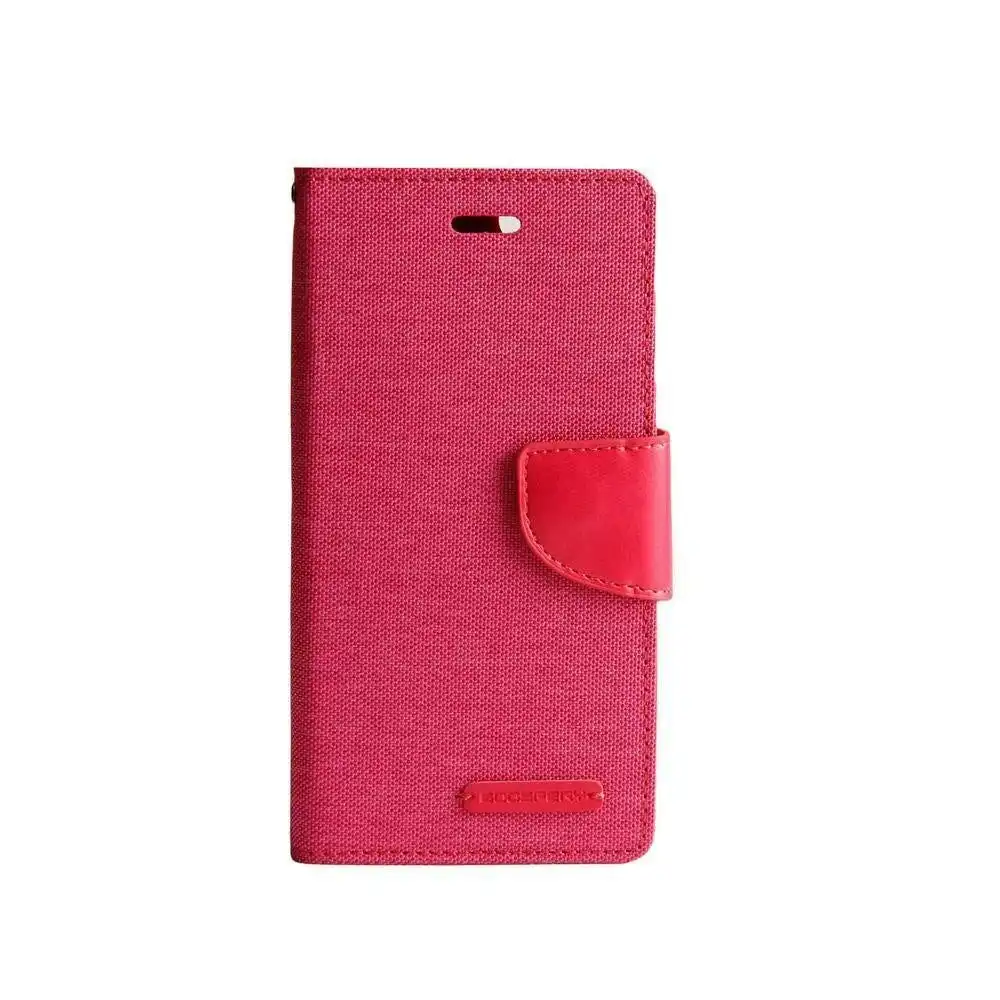 Goospery Canvas Book Case for iPhone 13 Pro 6.1" - Hot Pink