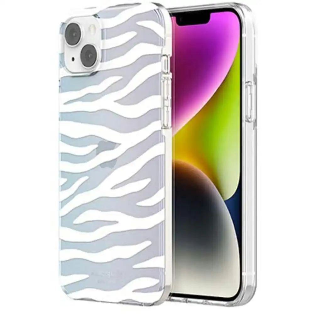 Kate Spade Hardshell Case For iPhone 14+ 6.7" - White Zebra