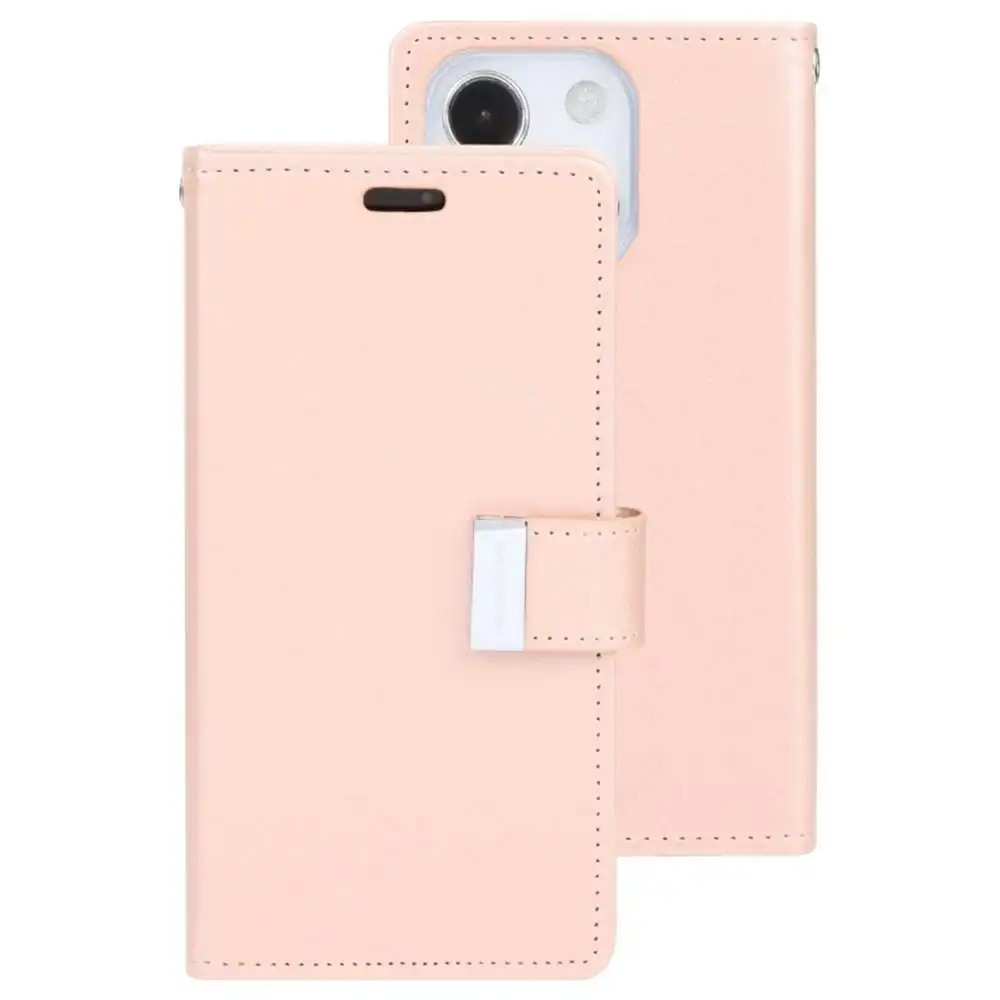 Goospery Rich Diary Book Case For iPhone 14 Plus 6.7" - Rose