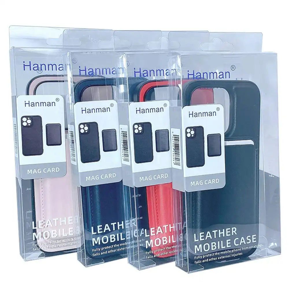 HANMAN MagSafe Card Holder Case For iPhone 14 Pro Max 6.7" - Black