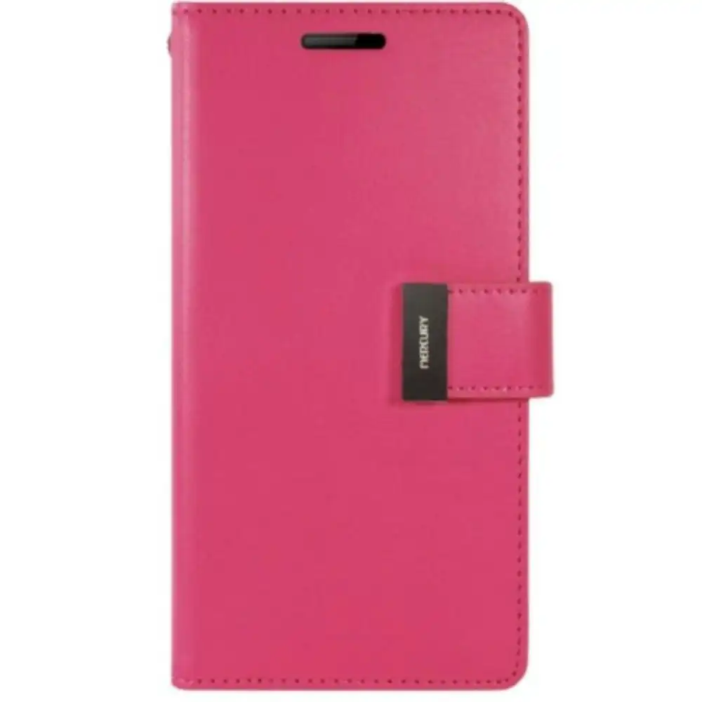 Goospery Rich Diary Book Case For iPhone 14 Pro Max 6.7" - Hot Pink