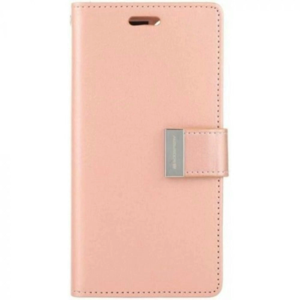 Goospery Rich Diary Book Case For iPhone 14 Pro Max 6.7" - Rose Gold