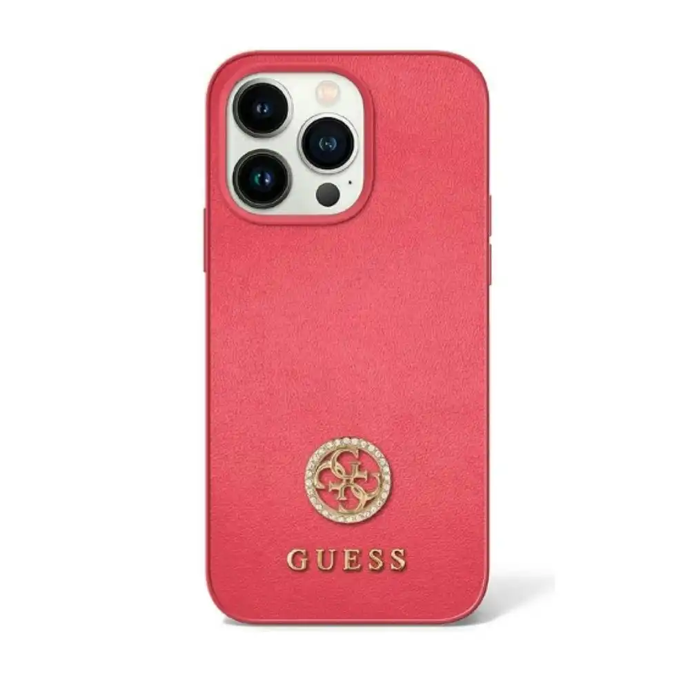 Guess Diamond Smooth Case For iPhone 15 Pro 6.1" - Matallic Pink