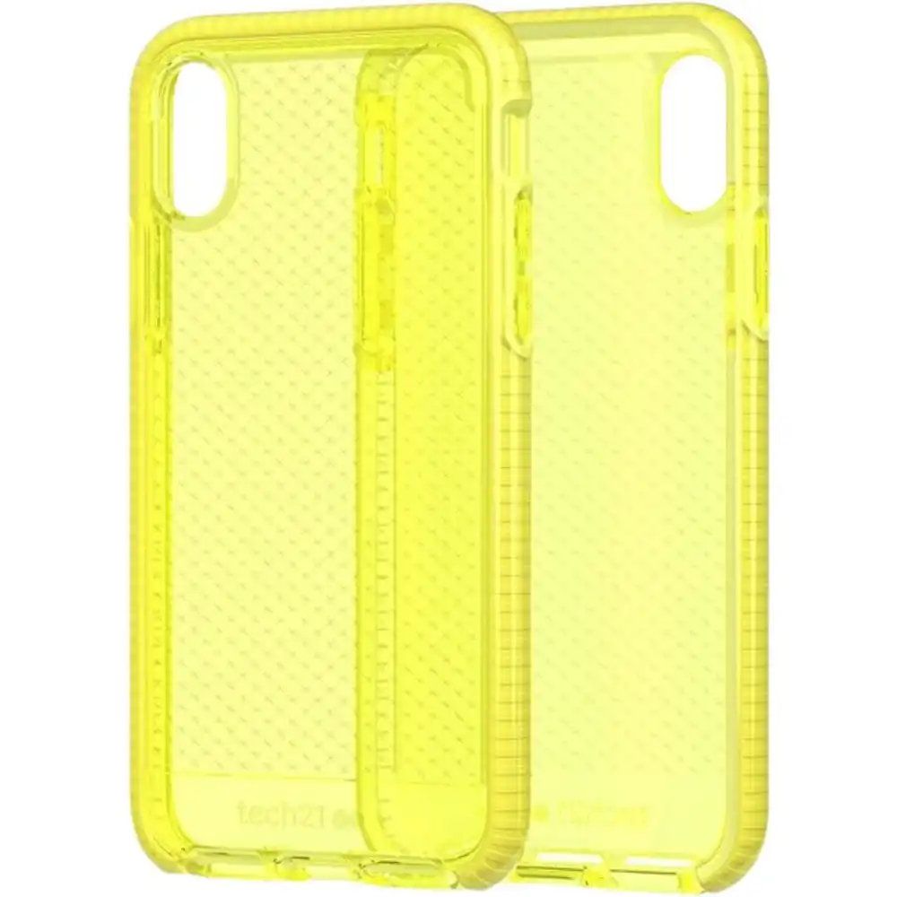 Tech21 Evo Check Protection Case For iPhone Xs Max - Neon Yellow