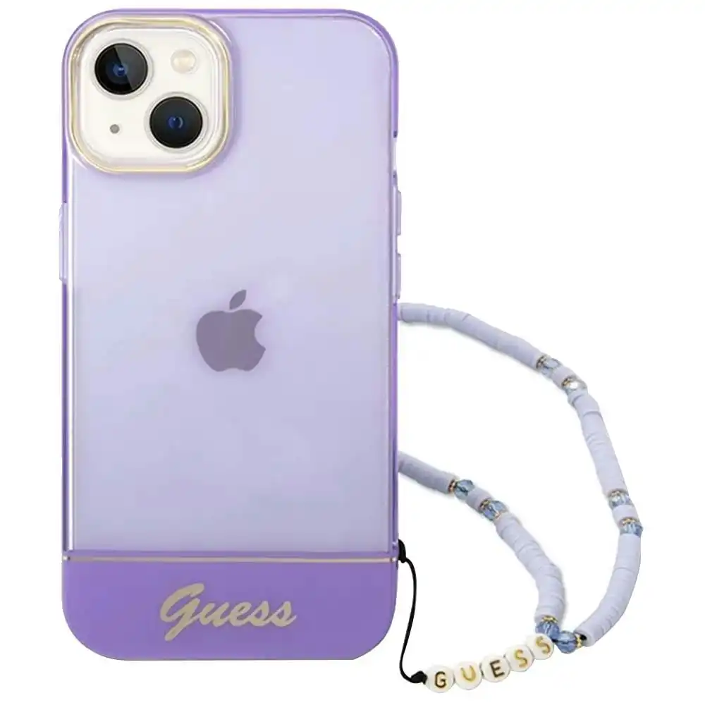 Guess Double Layer Case with Strap For iPhone 14 Plus 6.7" - Purple