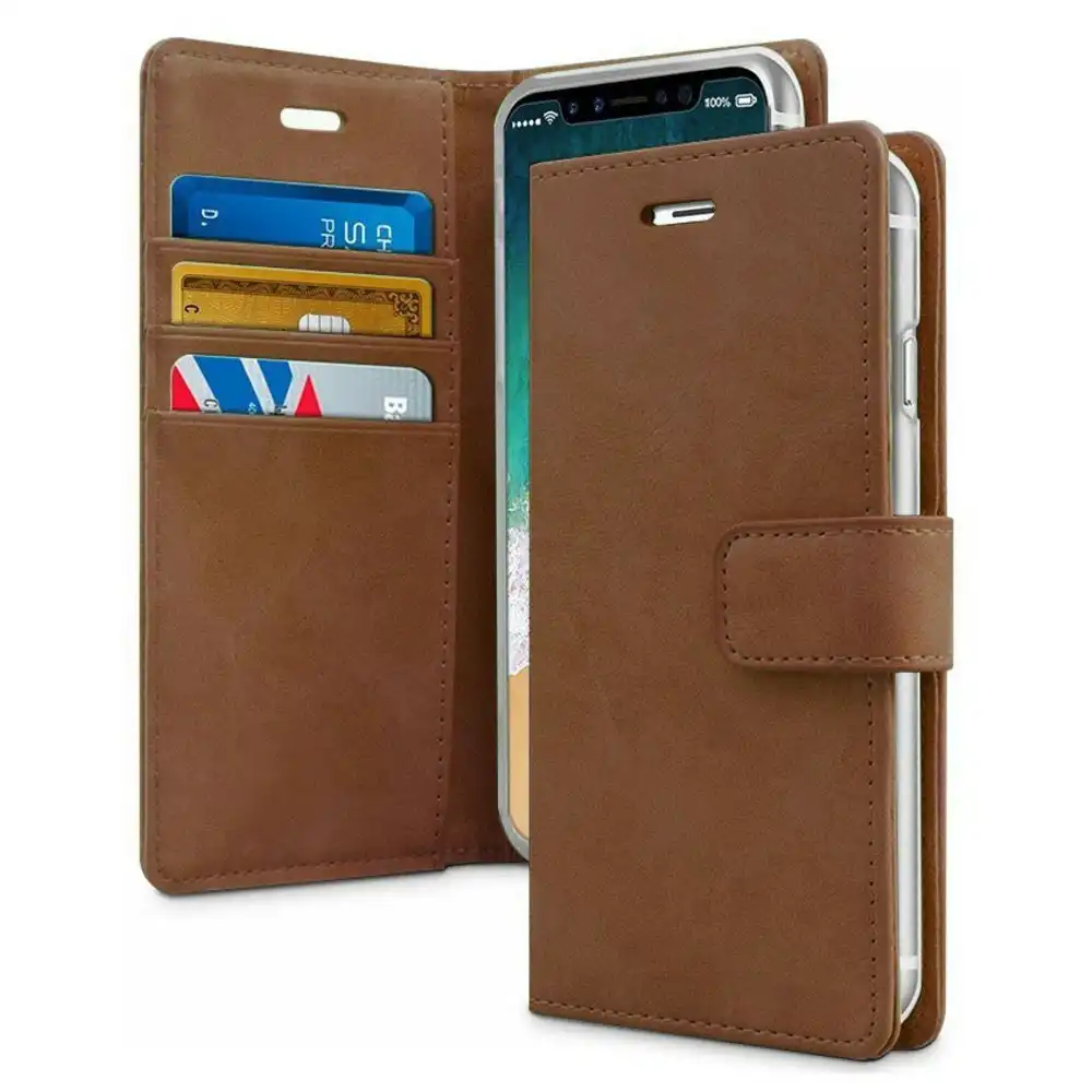 Bluemoon TPU Book Case for iPhone XR  6.1'' - Brown