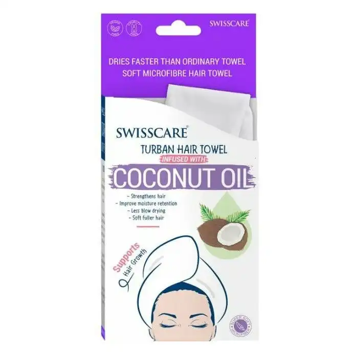 Swisscare Hair Wrap Towel Infused with Coconut Oil