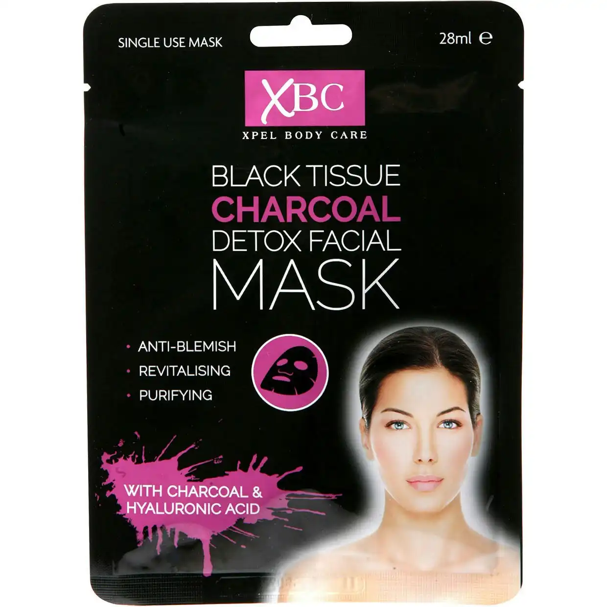 Black Tissue Charcoal Detox Facial Mask