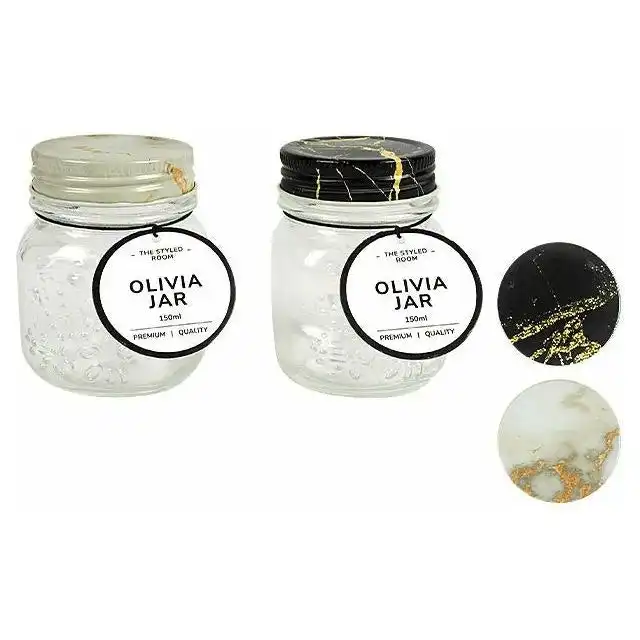 Preserve Jar - Marble Look Lid