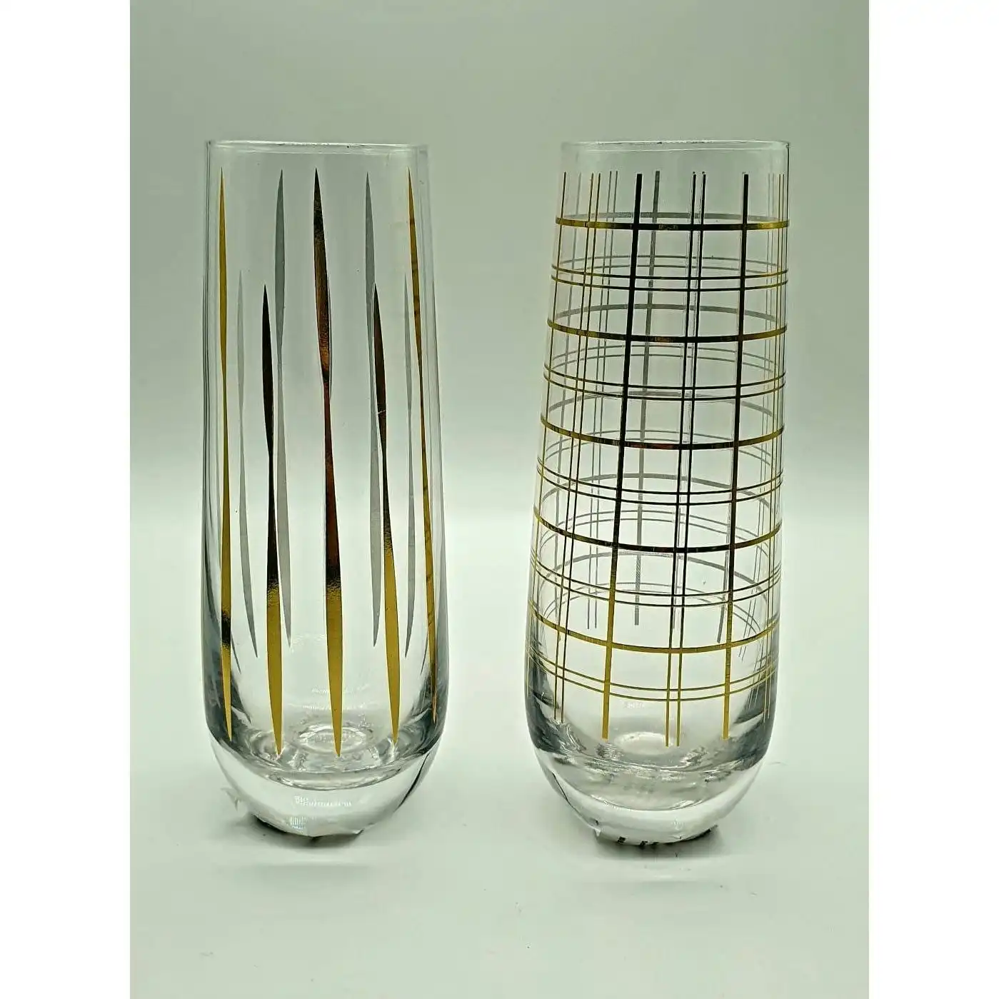 Stemless Glass Flute - Gold Foil Decal