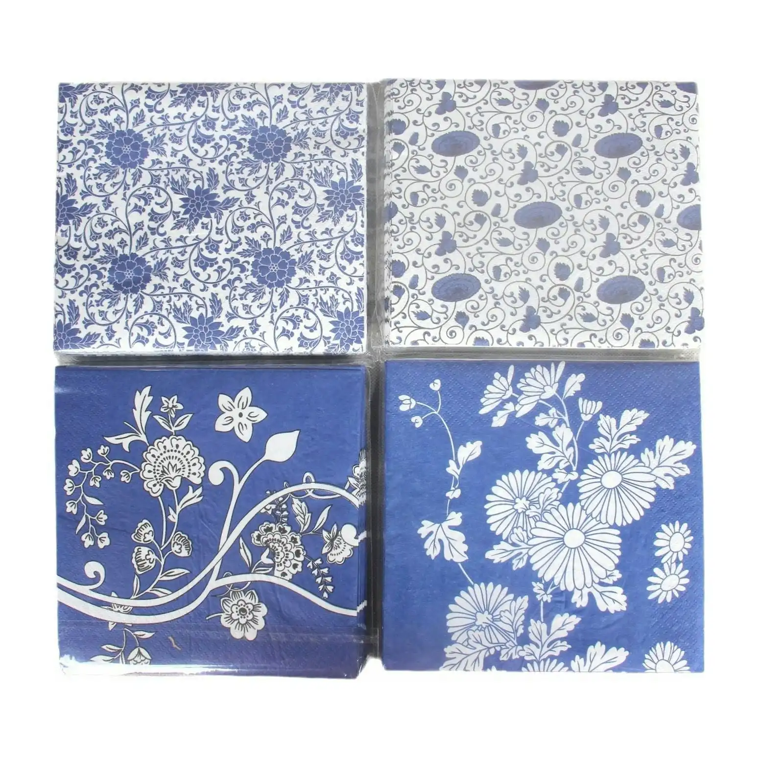 Blue & White Floral - Luncheon Napkins