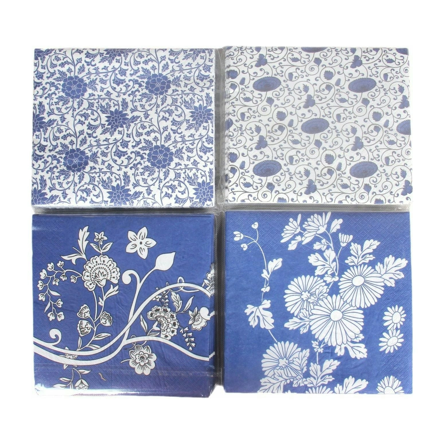 Blue & White Floral - Luncheon Napkins