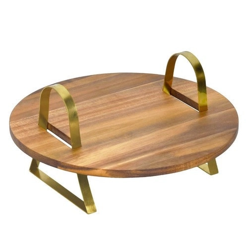 Deluxe Acacia Timber Serving Board with Stand