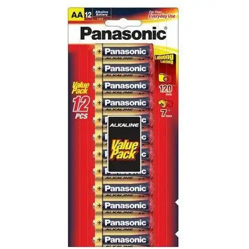 Panasonic Size AA Alkaline - 12 Pack 1 Piece