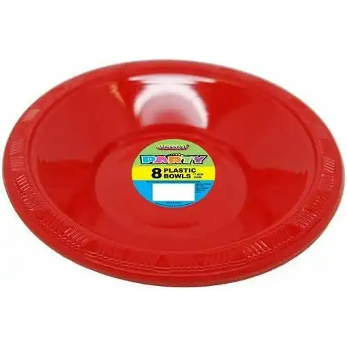 Plastic Bowls - Ruby Red