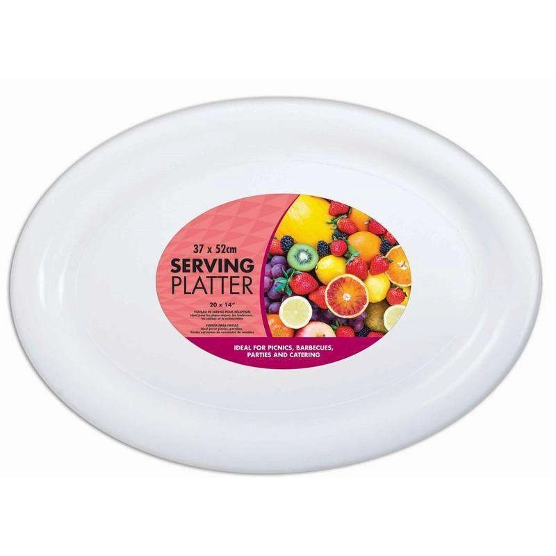 Plastic White Serving Platter