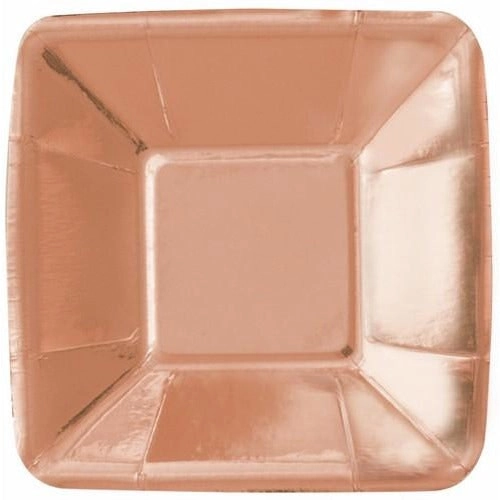 Rose Gold Square Appetizer Paper Plates