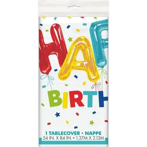 Happy Birthday Balloon Printed - Tablecover