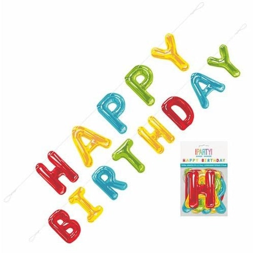 Happy Birthday Balloon Letter Banner