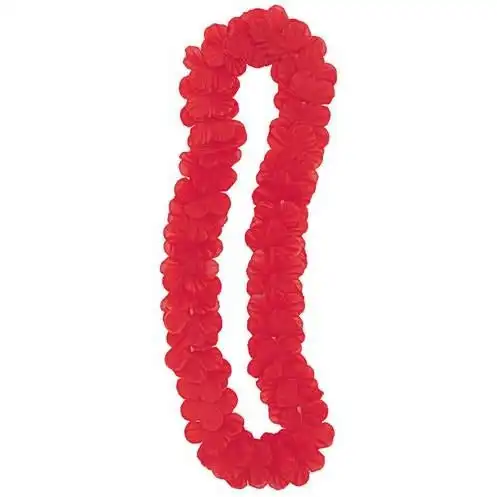 Luau Flower Lei Red