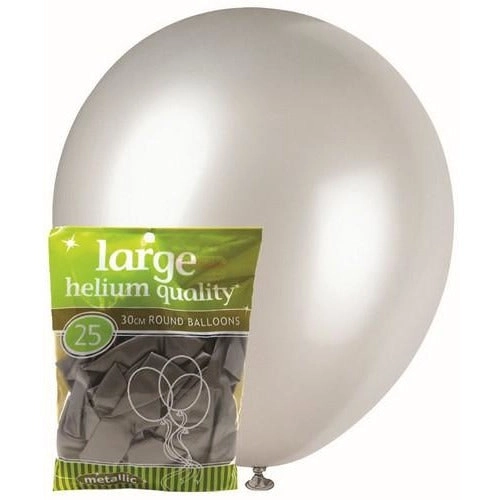 Silver Metallic - Latex Balloons