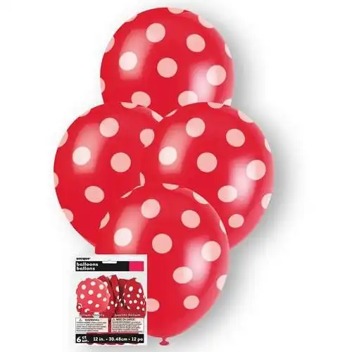 Ruby Red Polka Dot - Latex Balloons