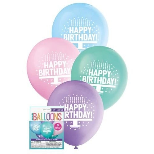 Happy Birthday Cake - Latex Balloons