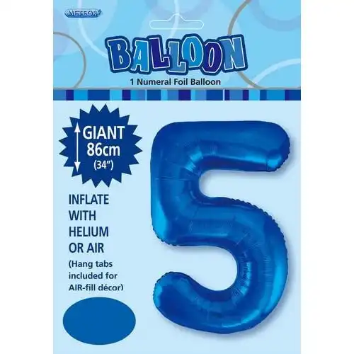 Foil Balloon - Royal Blue 5 Numeral