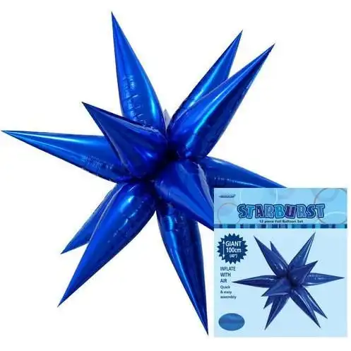 Glitz Starburst Royal Blue Foil Balloon