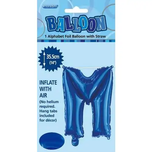 Royal Blue - M Alphabet Foil Balloon