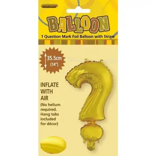 Gold ? Alphabet Foil Balloon 35cm