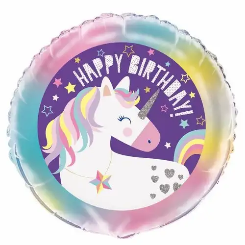 Unicorn Party - Happy Birthday Foil Balloon