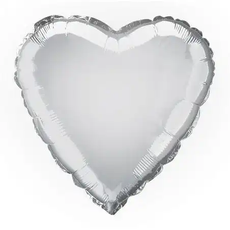 Foil Balloon - Silver Heart