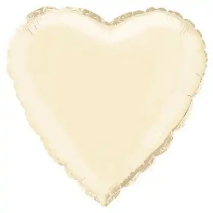 Ivory Heart - Foil Balloon