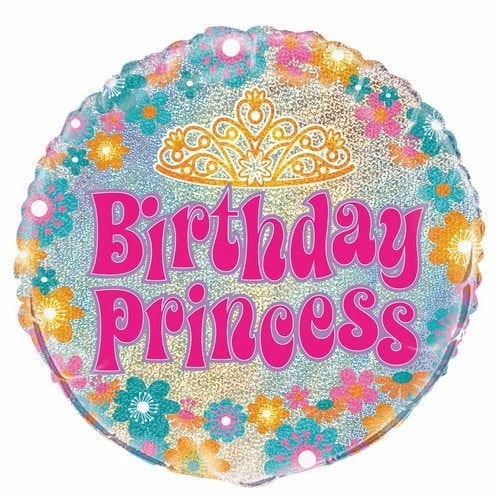 Birthday Princess - Foil Prismatic Balloon