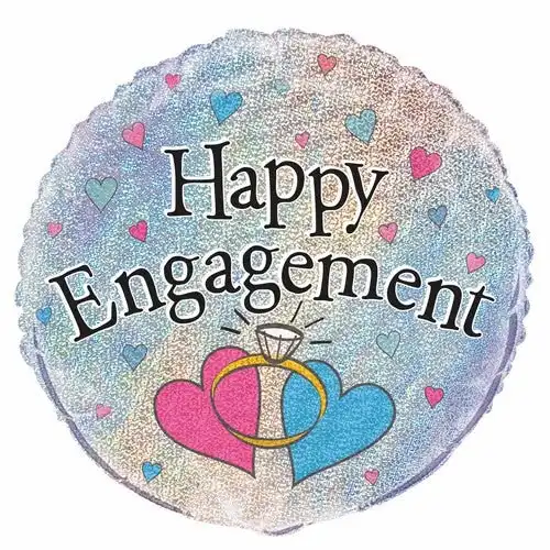 Happy Engagement -  Foil Prismatic Balloon