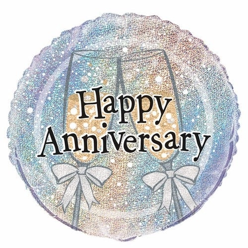 Happy Anniversary - Foil Prismatic Balloon